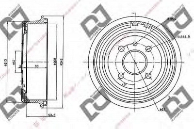 DJ PARTS br1024 -  Тормозной барабан